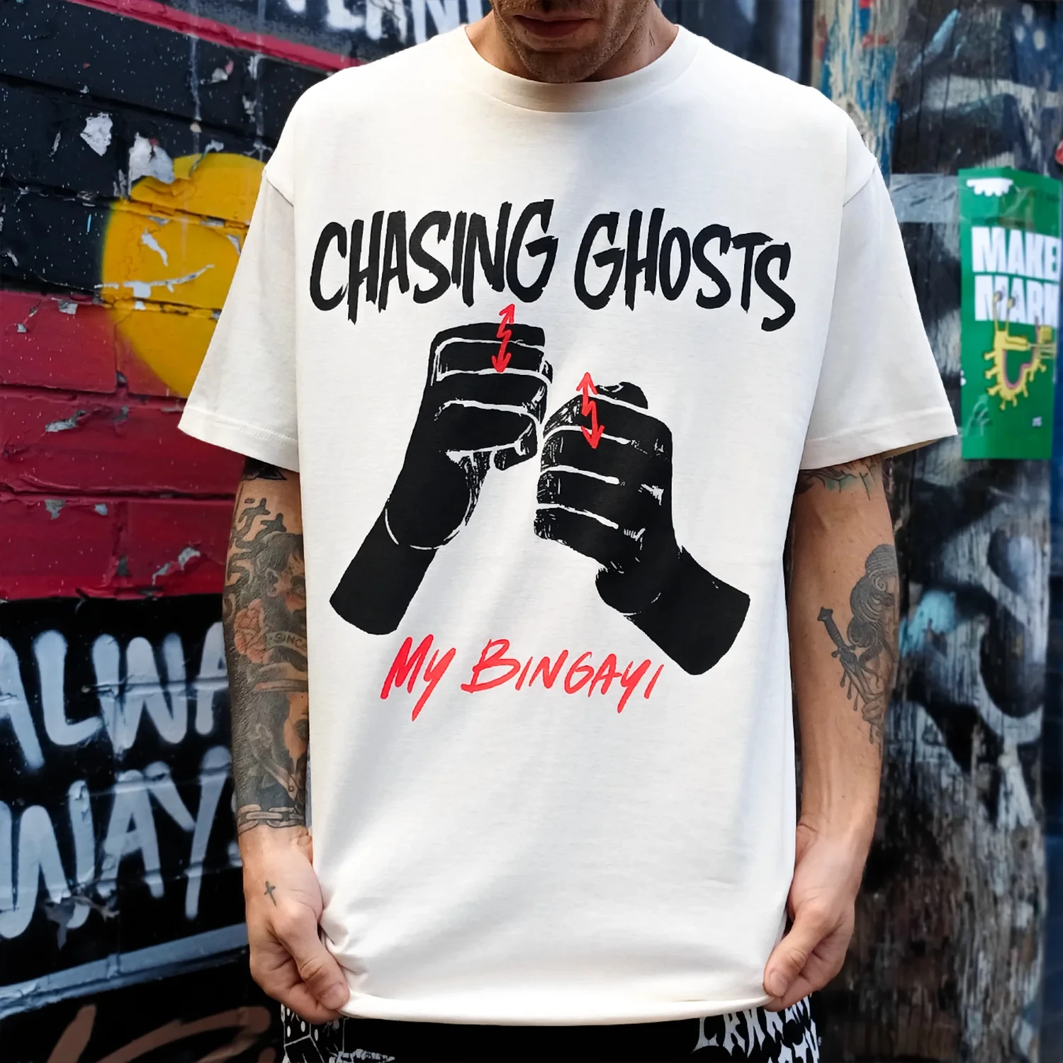 Fashion Chasing G-hosts Graphic  Men's Women's T-shirt New High Quality Luxury Brand Hot Selling Style Fashion Unisex Cotton Tee