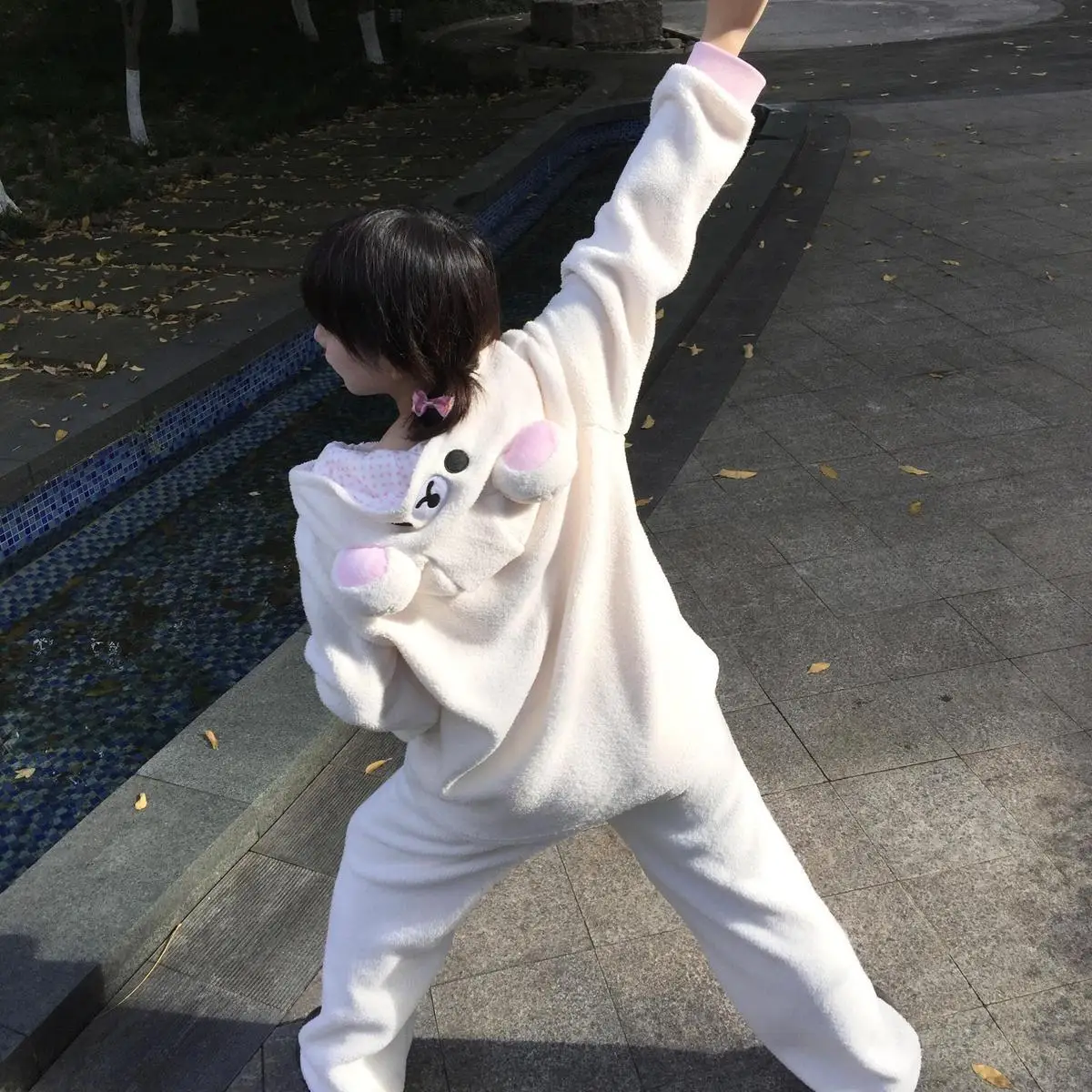 

Kawaii Rilakkuma Coral Velvet Pajamas for Women Autumn and Winter Sweet Girls with Velvet Hooded Home Clothes Set Girl Gift Toys