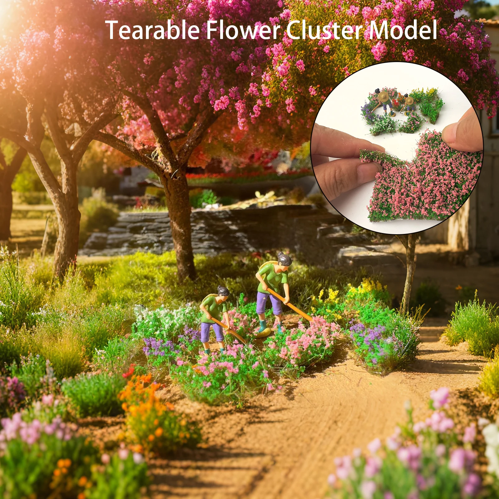 8-10 مللي متر المسيل للدموع زهرة العنقودية العشب نموذج DIY بها بنفسك نموذج صنع المشهد العسكري ديكورات منزلية قطار السكك الحديدية تخطيط الديوراما #4