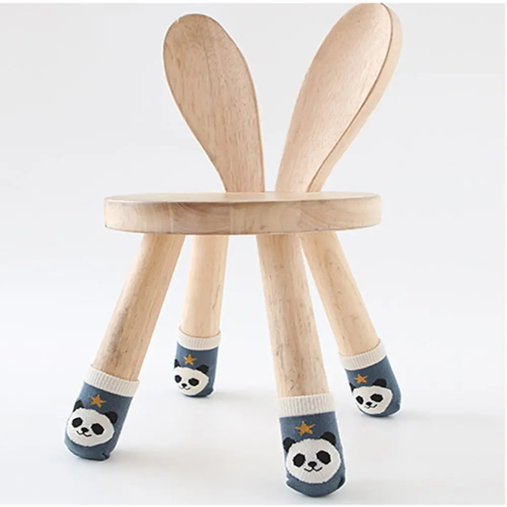 4 قطعة الحد من الضوضاء المنزلية عدم الانزلاق كرسي غطاء للقدم حماة الأثاث يغطي أرجل الطاولة الجوارب منصات حماية الأرض #5