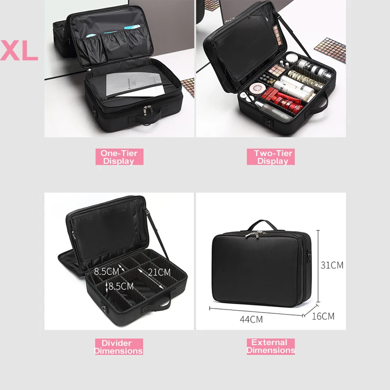 Professionelle Make-Up Fall Weibliche Reise Große Kapazität Schönheit Nagel ToolBox Kosmetische Organizer Koffer Für Make-Up Lagerung Boxen – Detail 3