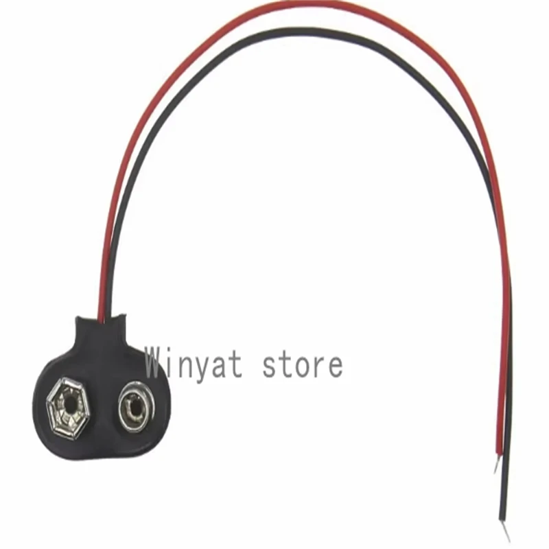 T Type 9V Battery Connector 9V Battery Snap Connector Clip Lead Wires Holder Wire Length 15CM Tool