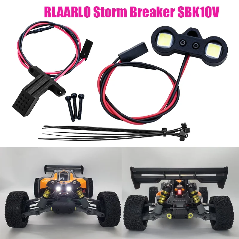 RC Car SBK10 LED Headlights and Taillights for 1/10 RLAARLO Storm Breaker SBK10 Brushless Buggy RC Car