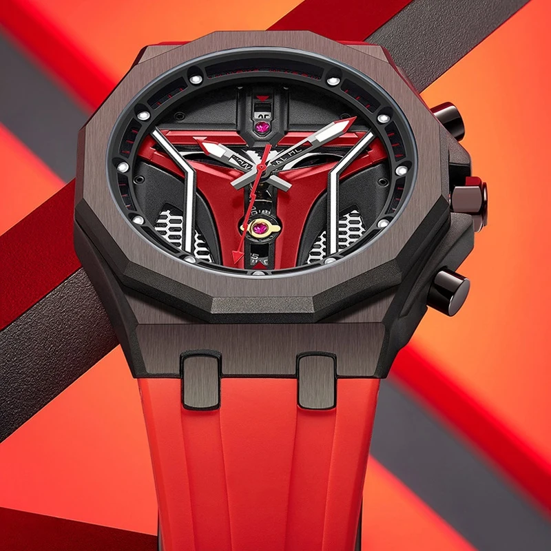 جديد ساعات رجالية الراقية سيليكون حزام مقاوم للماء ساعة الرجال متعددة الوظائف التقويم ساعة كوارتز ساعات رجالي reloj hombre