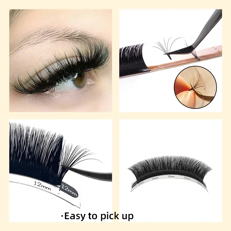 Love Lashes Easy Fan Lashes Russia Volume Faux Mink Fans Fast Blooming Eyelash Extensions Auto Fan Makeup Lashes