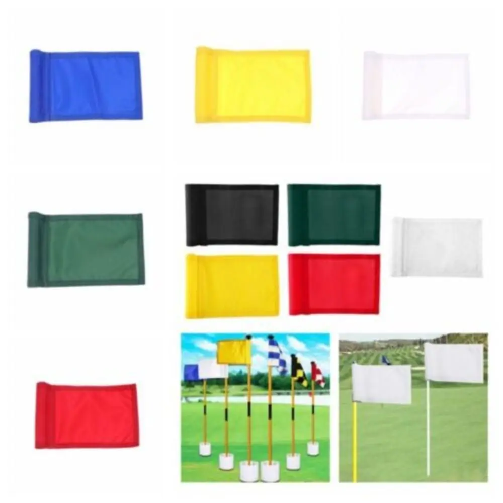 

Portable Solid Color Golf Putting Green Flags Golf Supplies Outdoor Sports Golf Practice Flag Durable Nylon Monochrome Flag