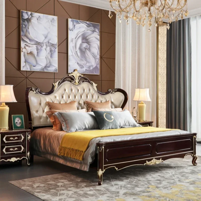 For Wooden Modern Bed Frame Double Storage Space Twin Headboards Double Bed Full Size Luxury Muebles De Dormitorio Home Furnitur view 5