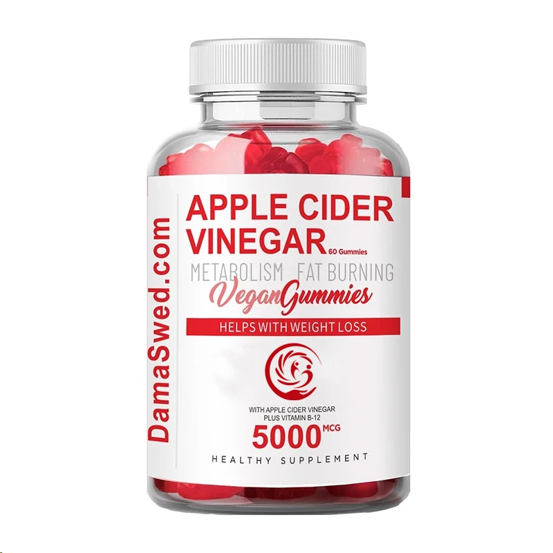 Apple cider vinegar gummies | 60 gummies | Natural apple flavor | Pure vegetarian, gluten free supplements