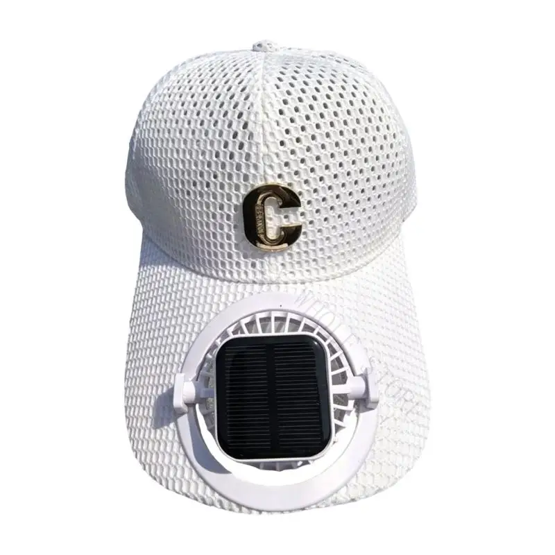 R7UF Adjustable Head Size Sun Hat With Solar Powered Air