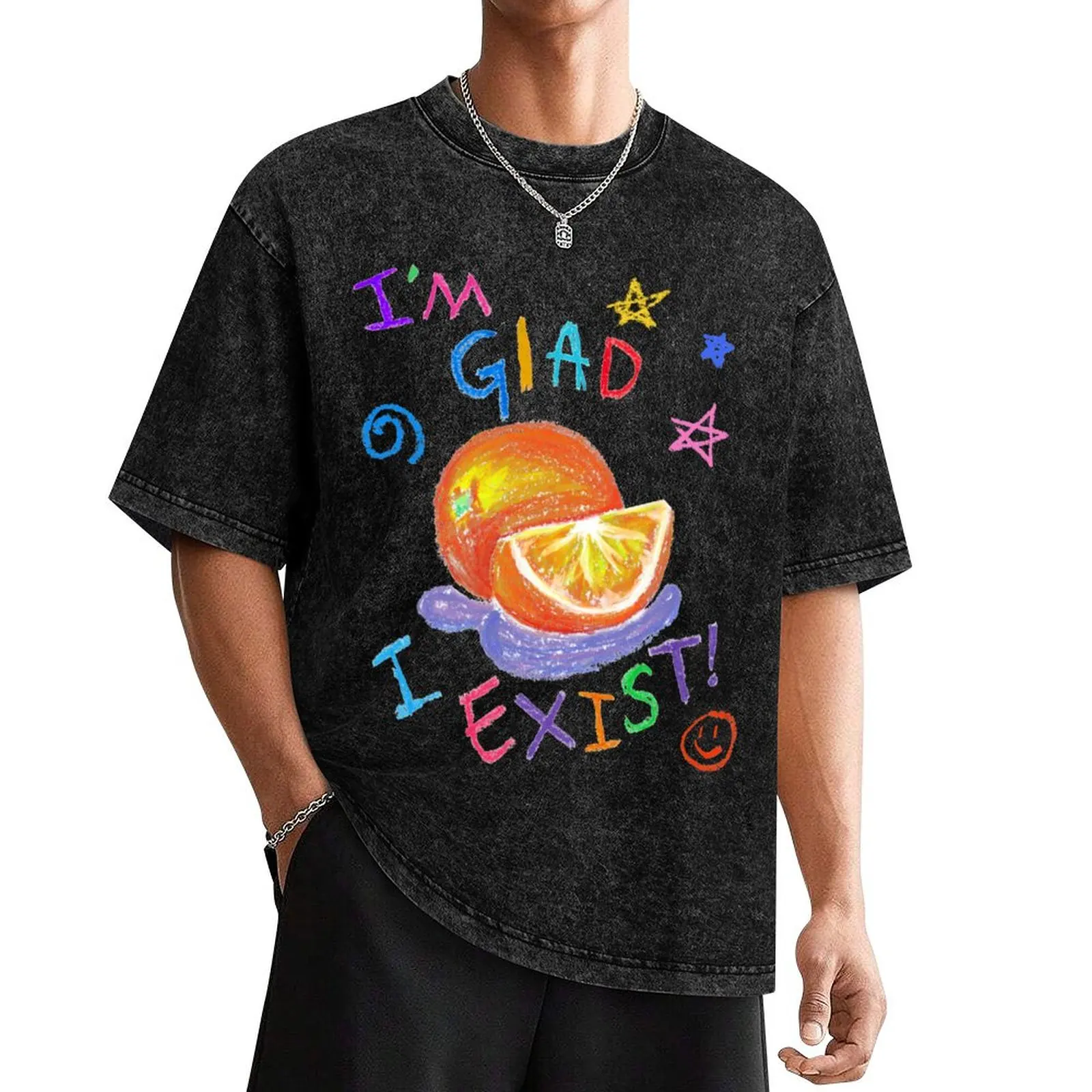 I'm Glad I Exist! Oranges Poster Inspired by Wendy Cope's Poem The Orange T-Shirt aesthetic clothes men t shirt