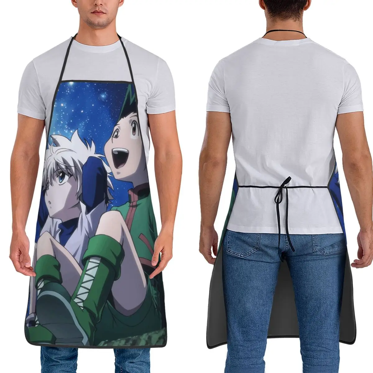 

Anime Hunter X Hunter Aprons Chef Baking Tablier Waterproof Bib Kitchen Cleaning Pinafore for Women Men Gardening