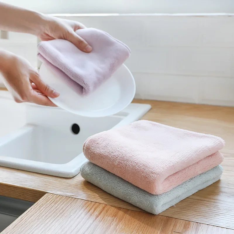 

3pcs/lot Home Microfiber Towels for Kitchen Absorbent Thicker Cloth for Cleaning Micro Fiber Wipe Table Kitchen Towel