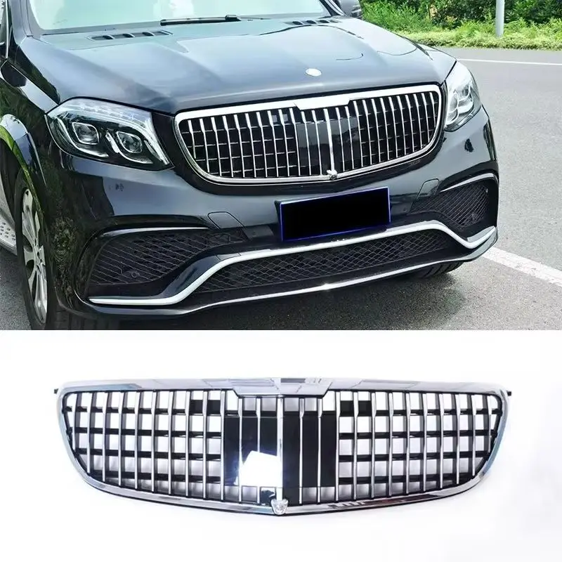 

For Mercedes Benz GLS X167 X166 GLS400 GLS450 500 W166 W167 For Maybach Style Front Grille Grill Sport Bumper Black Spare Part