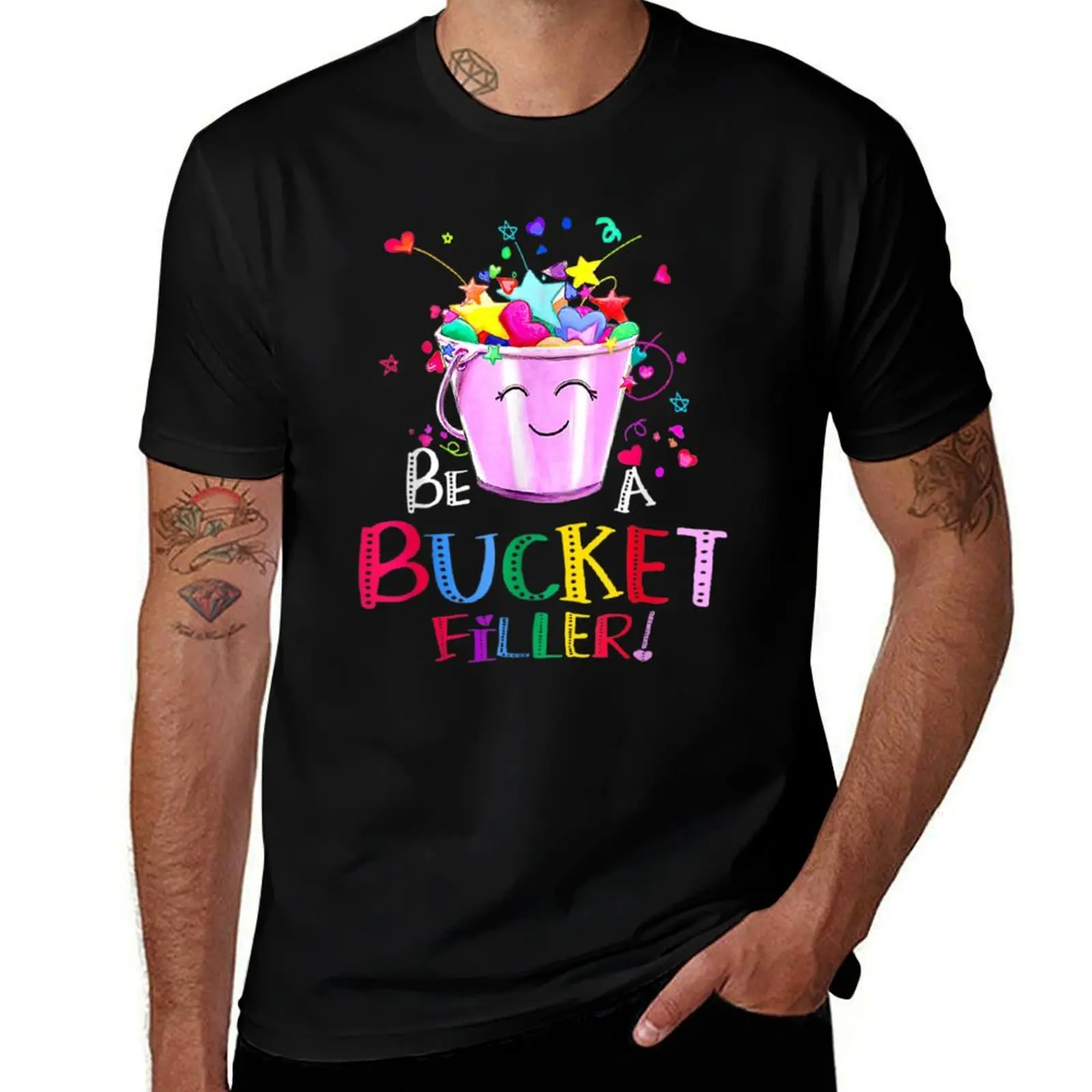 Be A Bucket Filler Funny School Back To School T-Shirt High Elasticity Sports Tee Shirt