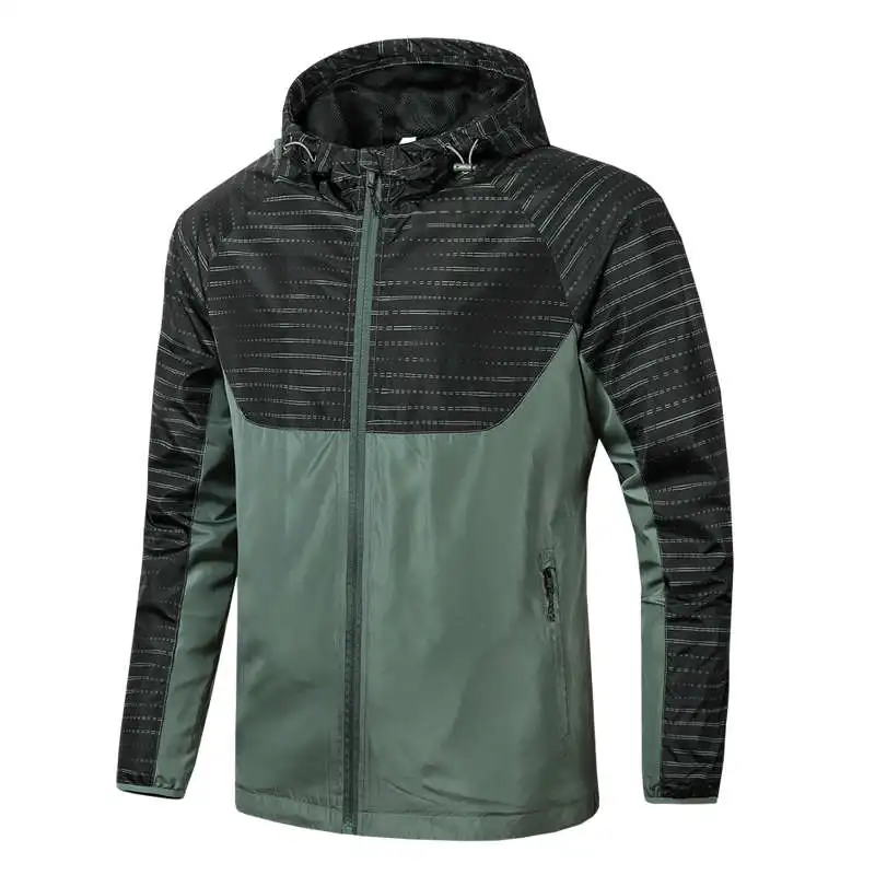 Man Windbreaker Jacket Autumn Outdoor Hooded Sports Windbreak Run Jackets For Men