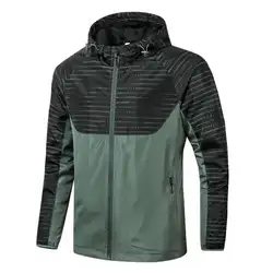 Man Windbreaker Jacket Autumn Outdoor Hooded Sports Windbreak Run Jackets For Men Custom Logo