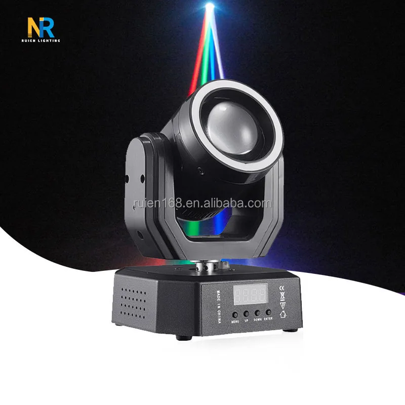 Portable Mini LED Beam Moving Light RGB LED Surround Ring DMX Programmable Stage Light For Stage Rental Company