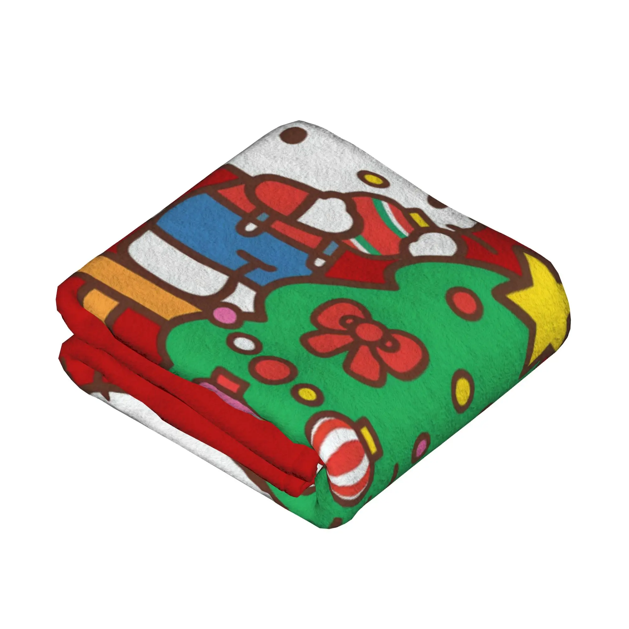 مرحبا كيتي وعزيزي دانيال عيد الميلاد بطانية الفانيلا الديكور خفيفة الوزن رقيقة رمي البطانيات للمنزل سيارة المفرش #3