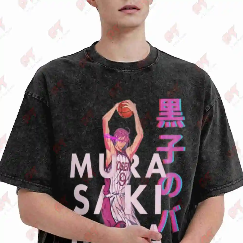 Kuroko No Basket Basketball Vintage Washed Tee Pure Cotton T-Shirt
