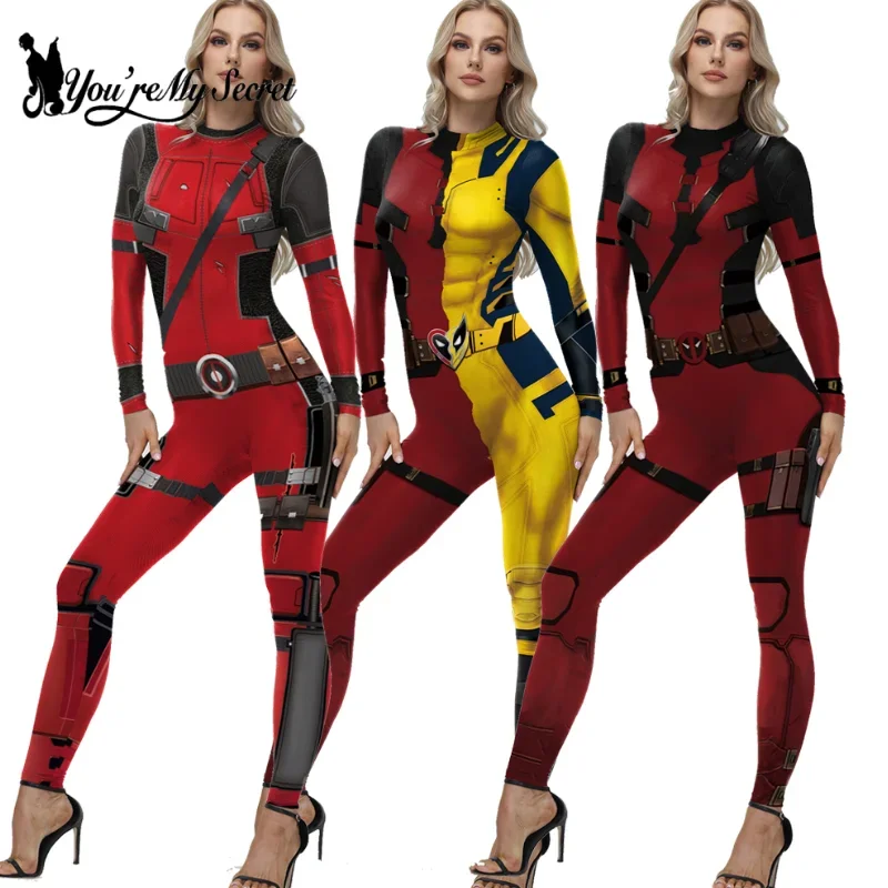 [You're My Secret] Cosplay superbohater Wolverine Deadpool kostium Anime impreza z okazji Halloween Zentai Catsuit kobiety mężczyźni body kombinezon