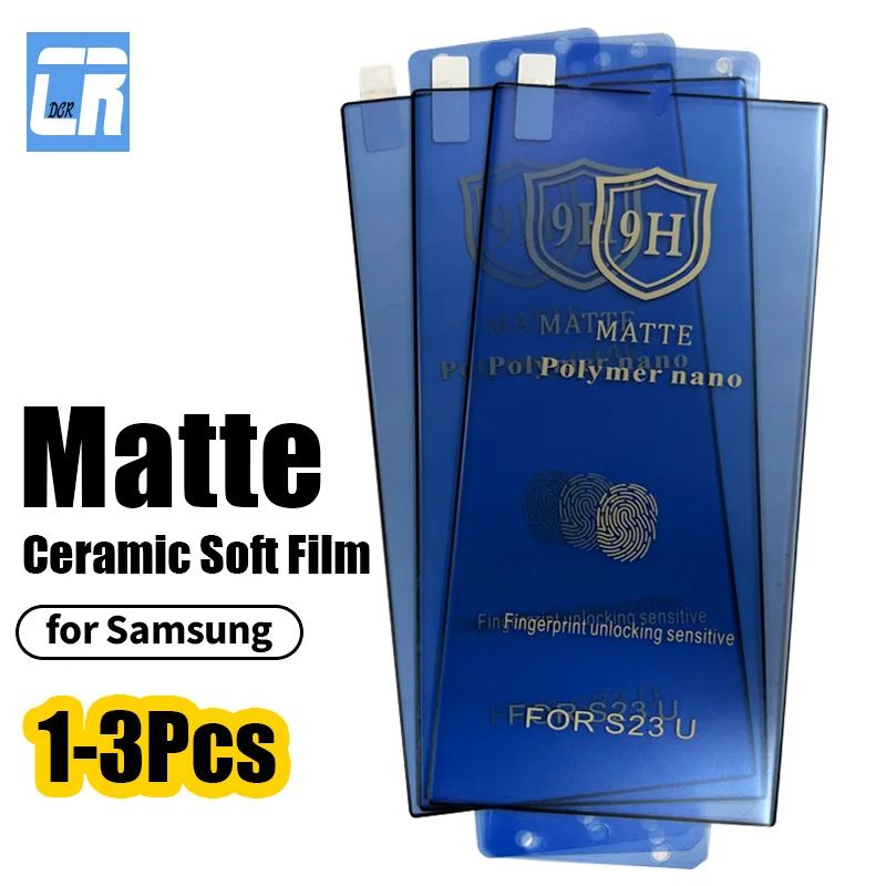 

1-3PCS Matte Ceramic Soft Film For Samsung Galaxy S23 S24 S22 S21 S20 S10 S9 S8 Note 20 Ultra 9 10 Plus Curved Screen Protectors