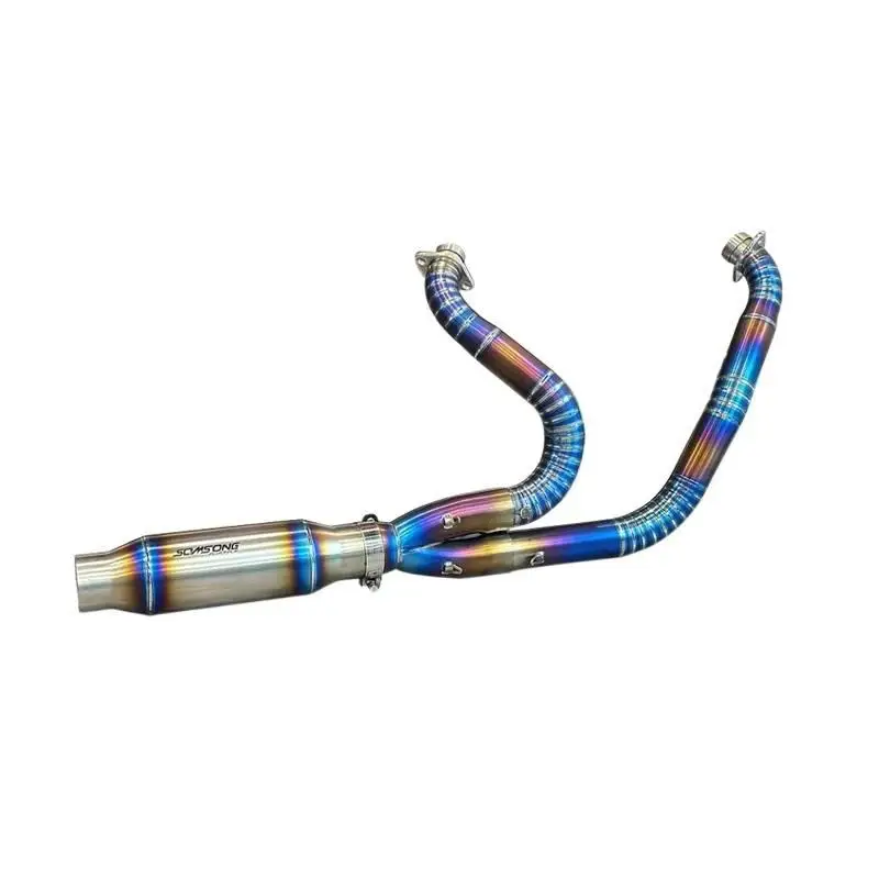 STLF 2018-Later Softail LowRider S ST Street Bob Fat Boy Breakout Sport Glide Titanium Alloy 2 Into 1 Motorcycle Exhaust Pipe Sy