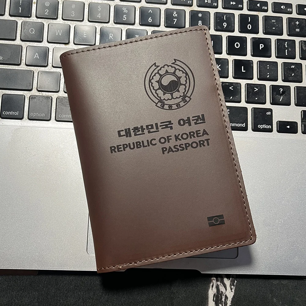 Handmade Kingdom of Korea Passport Cover Genuine Leather Korean Passport Holder