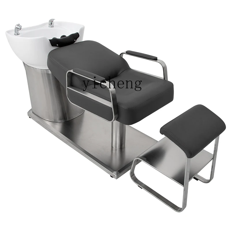 Zf hairdressing shampoo semi-automatic bed ceramic basin head treatment bed