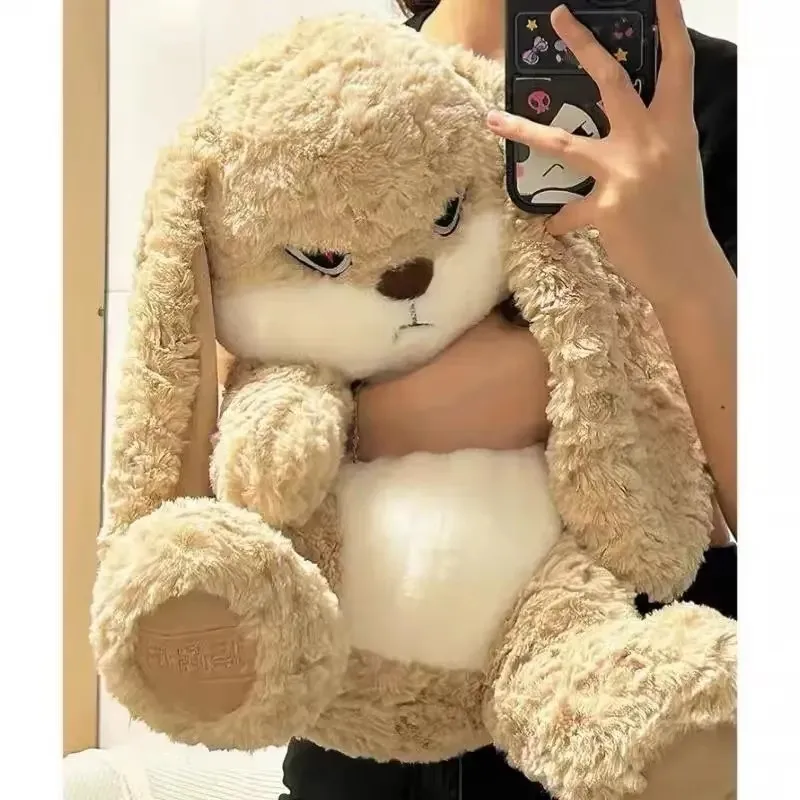 Nuovo 35-65cm Kawaii Anger Bunny peluche orecchio lungo peluche simpatico animale morbido farcito natale bambini regali per feste di compleanno