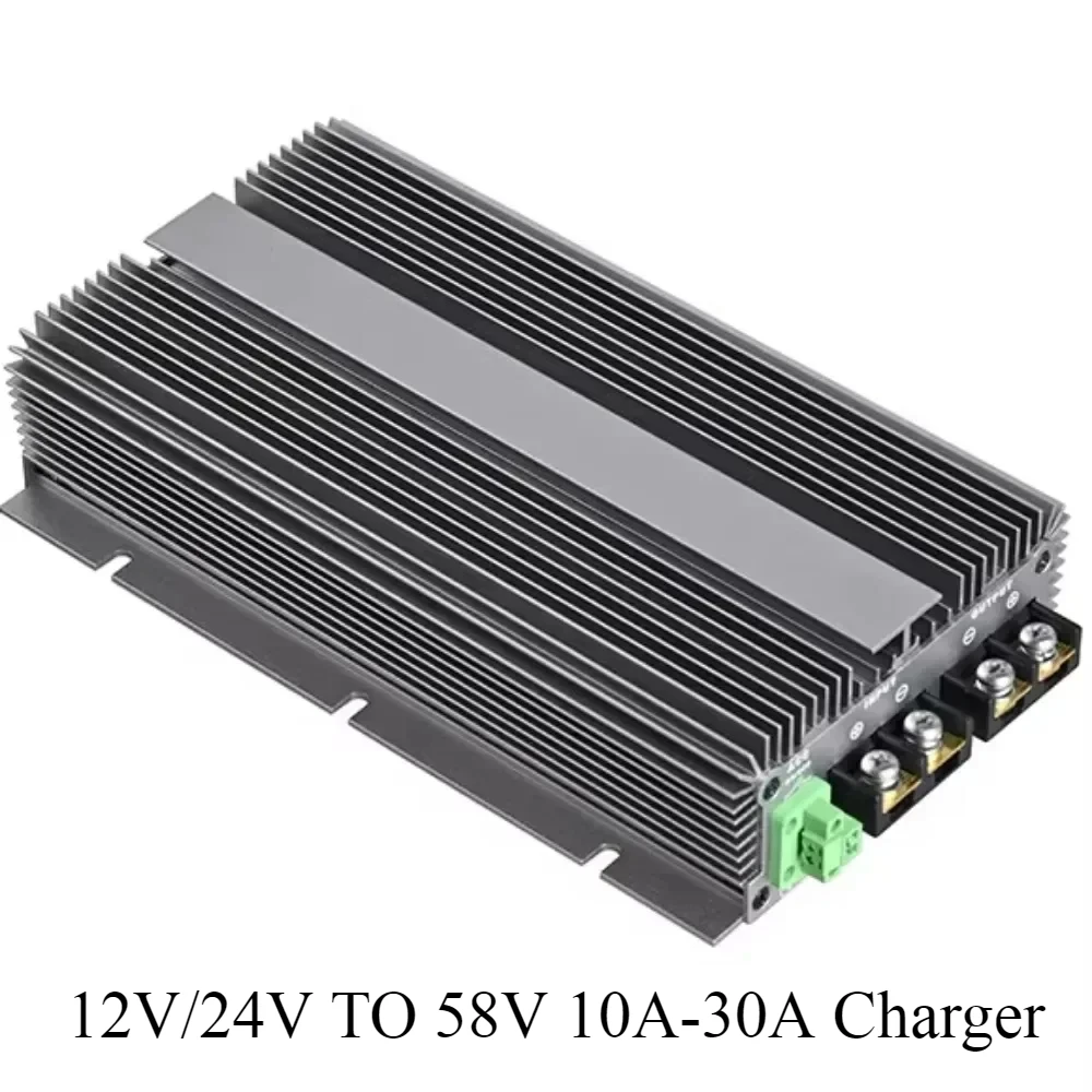 12V/24V TO 58V 10A-30A Step Up Boost Converter Battery Charger Dc To Dc Waterproof CE for 48V Life-po4 RVs Auxiliary Battery