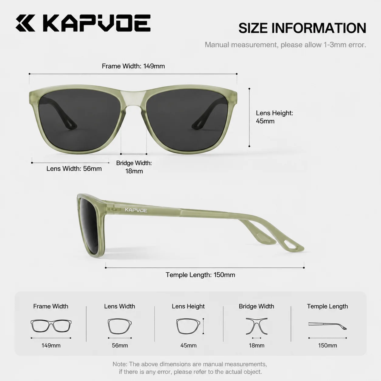KAPVOE Polarized Cycling Sunglasses UV400 Lightweight UV Protection Road Bike Glasses Outdoor Sports Fishing Hiking Men Women