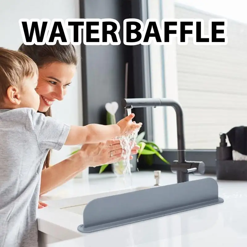 Kitchen Sink Water Splash Guard Washing Basin Anti-splash Stopper Silicone Waterproof Splatter Screen kitchen Splash Protector