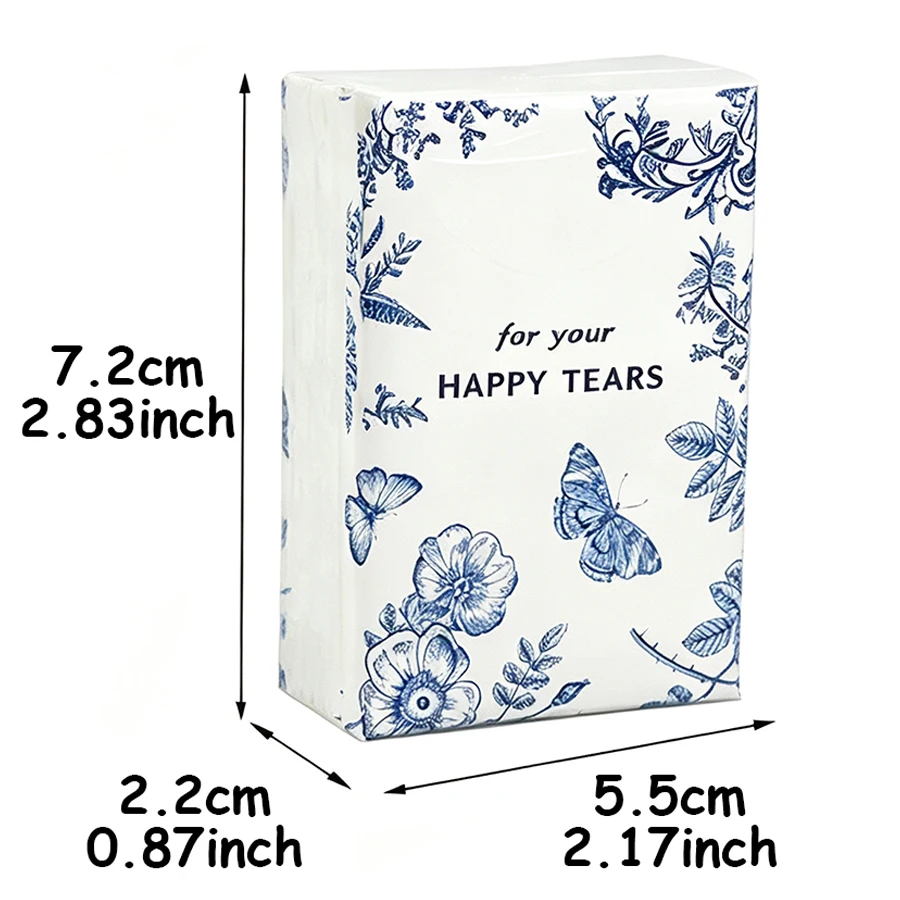 10/20pcs Pocket Facial Tissues Disposable Mini Handkerchief Paper, 3 Layers Travel Pocket Tissue for Wedding Party Daily Use