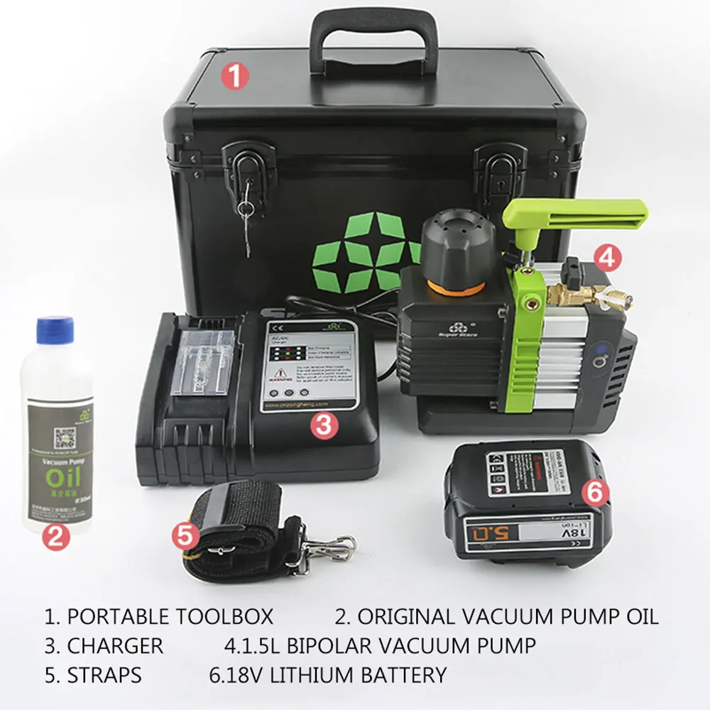 Imagem -06 - Bomba de Vácuo Inteligente Unipolar Plug-in Equipamento de Manutenção de Refrigeração Profissional St- M2s 1.5l