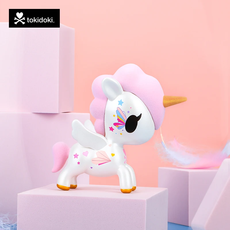 Tokidoki Unicorn Valentine's Day Advertisement Wishing Gift Box Action Anime Figures Toys Kawaii Model Ornament Birthday Gifts