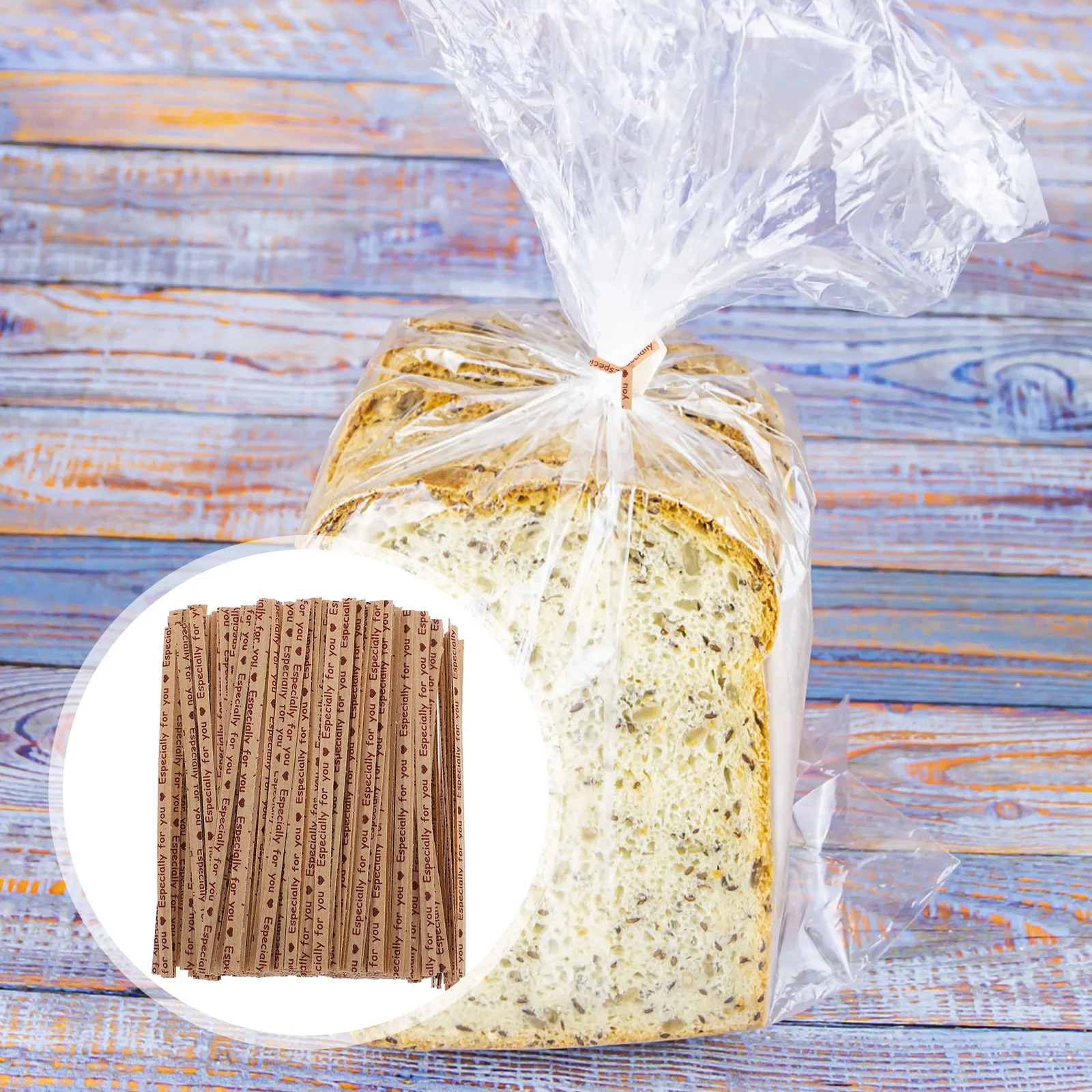 1000 Pcs Shredded Bread Twists Tie for Bag Ties DIY Kraft Paper Reusable Candy Cello