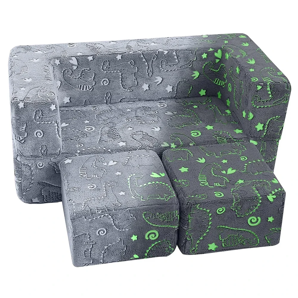 Folding Sofa Floor Couch Help Family Early Educational Toy Sofa For Living Room Couch Grey