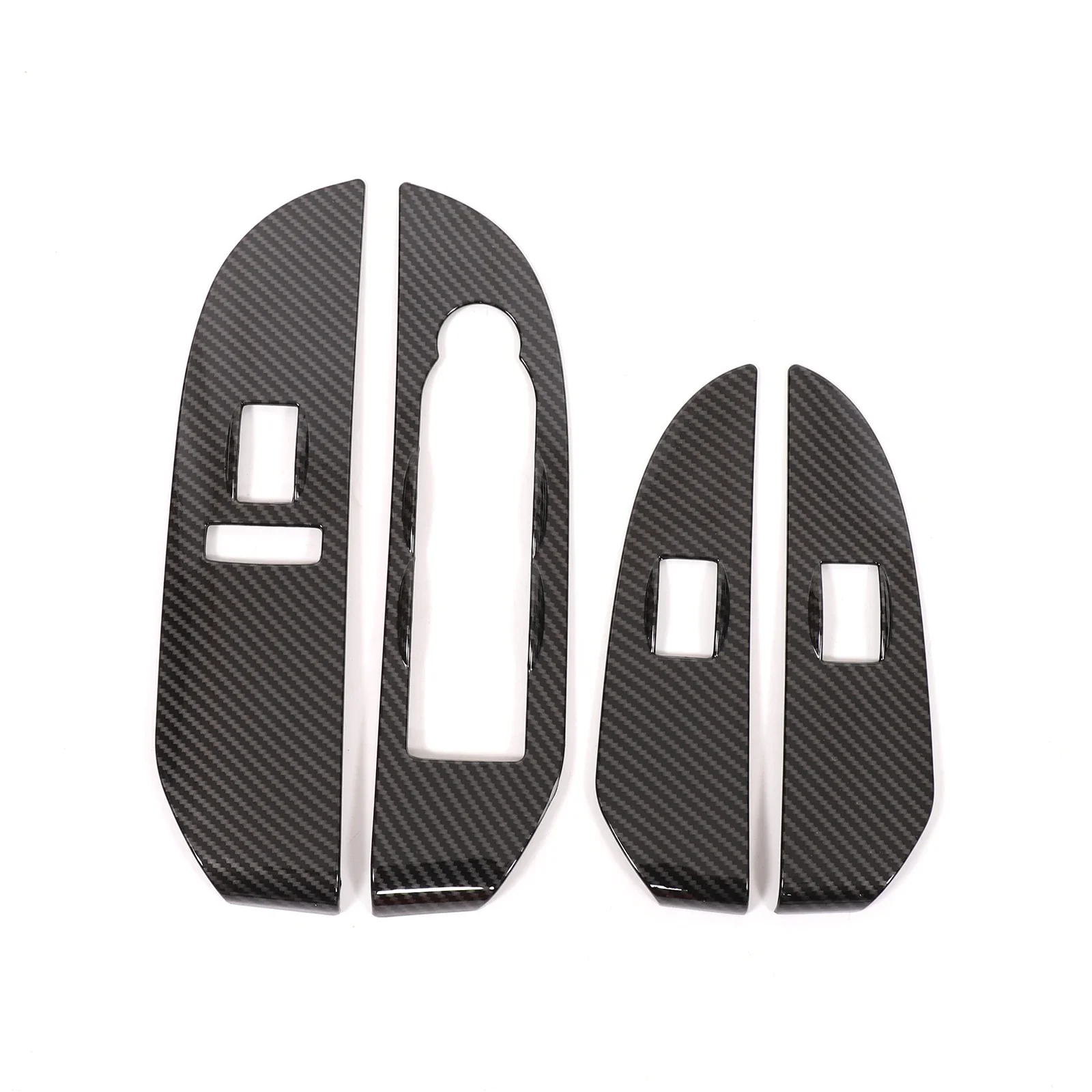 

Для Cadillac Escalade 2007-2014 ABS углеродное волокно, панель подъема окна автомобиля, кнопка, рамка, наклейка, автомобильные аксессуары