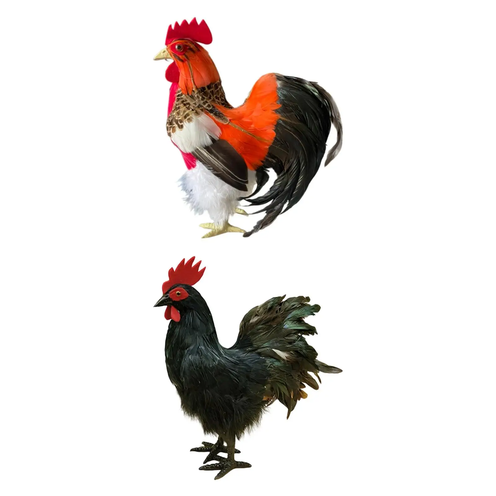 

Rooster Simulation Model Micro Landscape Decor Fake Simulation Cock Figurine Outdoor Decor for Garden Kitchen Store Yard Patio
