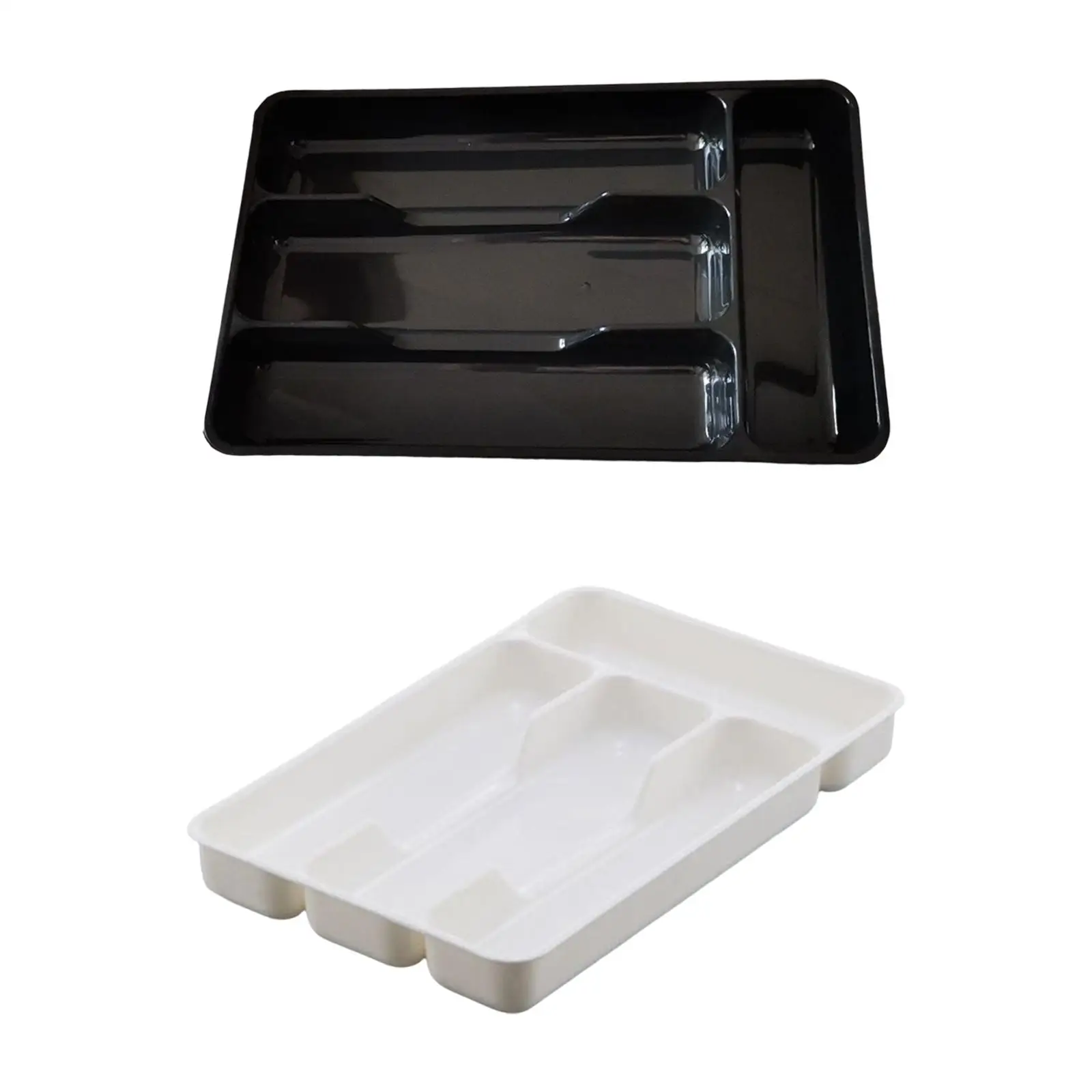 Cutlery Tray Accs Multifunction Organizer Tools Durable with 4 Grids for Office Tableware Stationery Silverware Kitchen Utensils