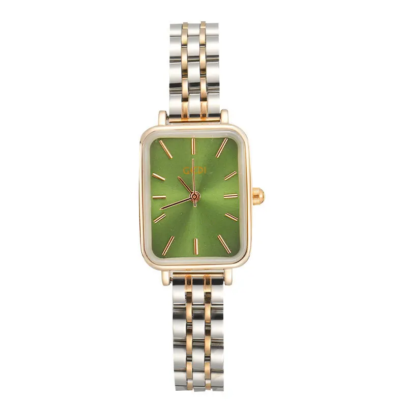 

INS нишевые часы со стальным ремнем, простые высококачественные часы из нержавеющей стали, женские кварцевые часы