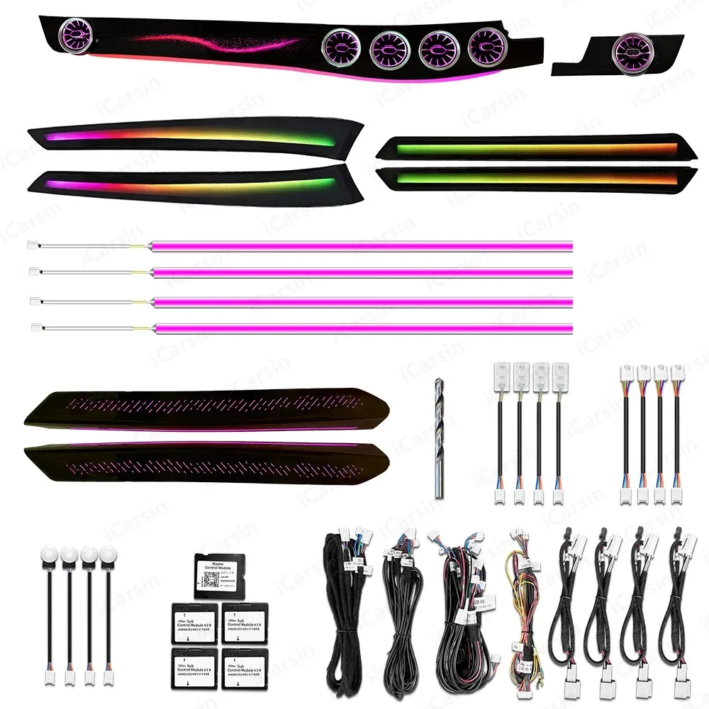 

Upgrade 256 Color LED Car Interior Ambient Lighting for Mercedes Benz E Class W212 2010-2015 Accessories Decoration RHD