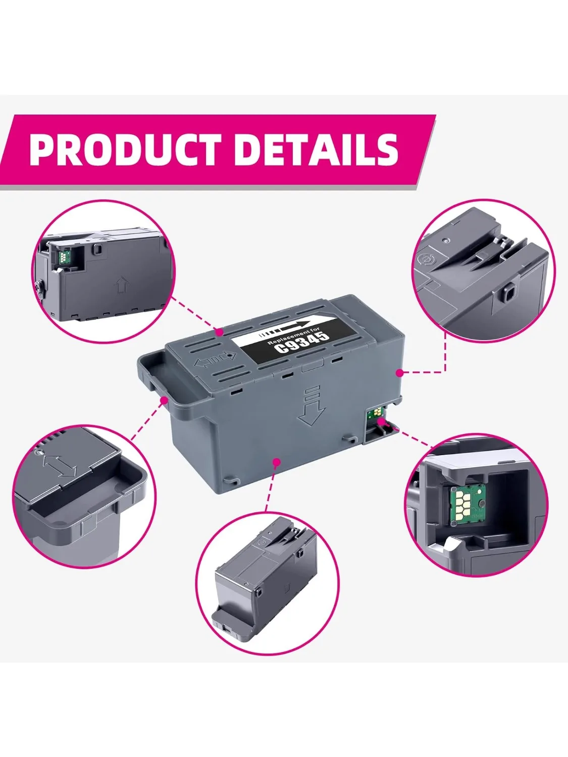 

C9345 Ink Maintenance Box Replacement for ET-8550 ET-5850 ET-5880 ET-16650 ET-5800 ET-16600 WF-7840 WF-7820 (C12C934591 / PXMB9)