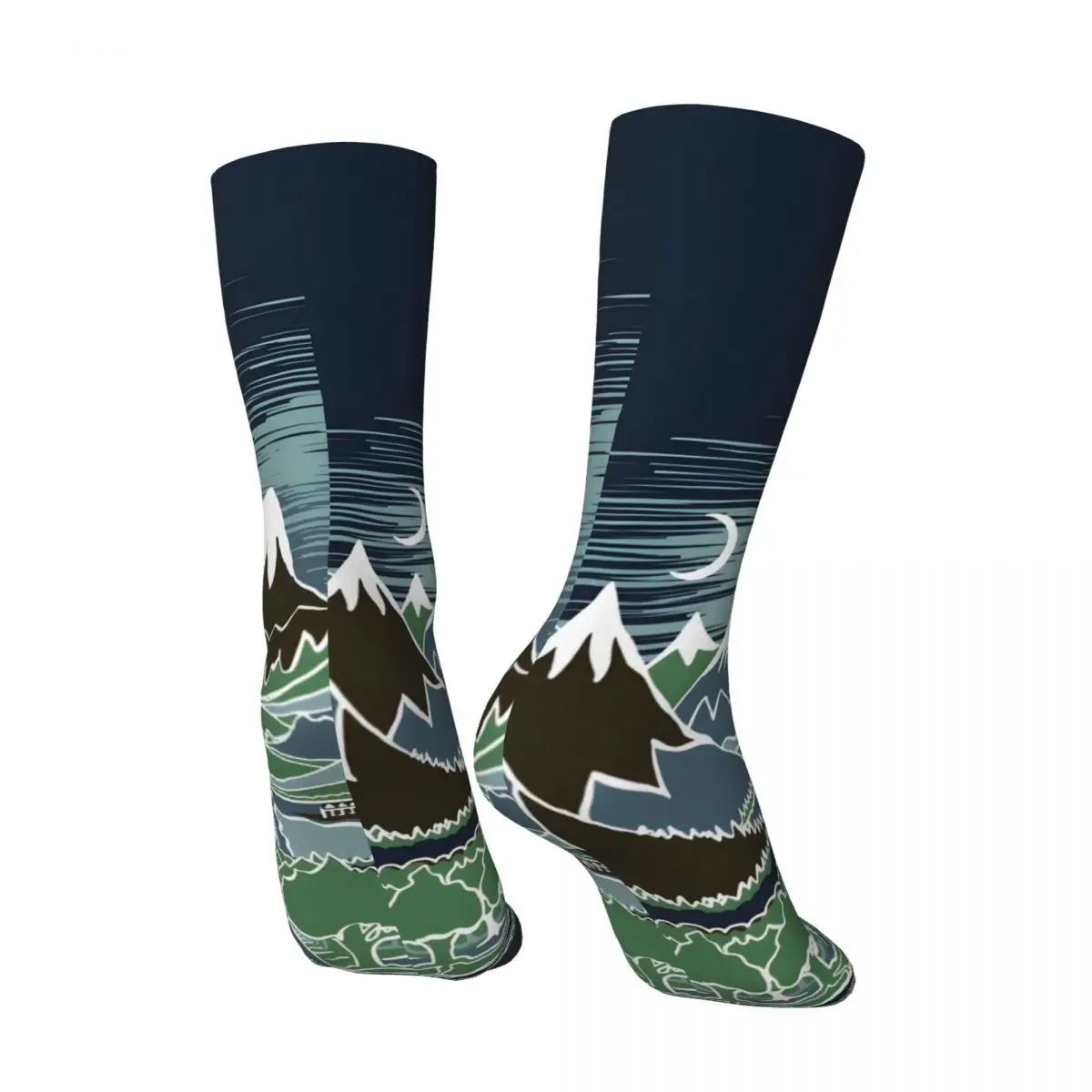 A Halflings Journey On A Mountain Path Through An Elven Wood In The Style Of J.R.R.Tolkien Retro Harajuku Street Style Sock