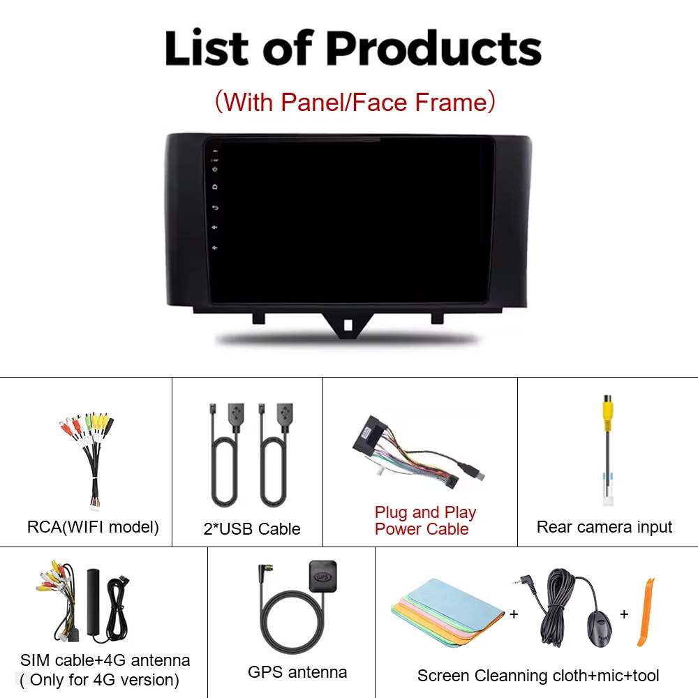 Picture 7: Wireleess CarPlay Android Auto Car Raido for Mercedes Benz Smart Fortwo 451 2010 - 2015 Android 16 2K QLED Screen Multimedia