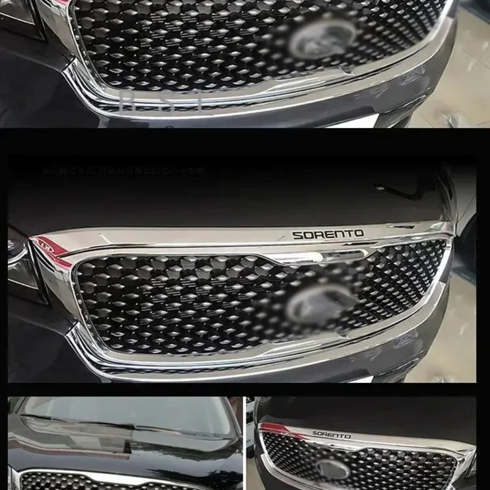 Для Kia Sorento 2015-2020: Высококачественные хромированные накладки из АБС-пластика на передний бампер, решетку радиатора и крышку двигателя. Купите сейчас!