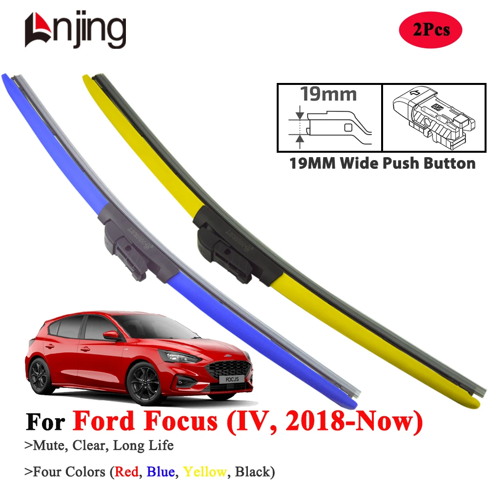 

LNJING Colorful Wiper Blades For Ford Focus C519 2018-Now