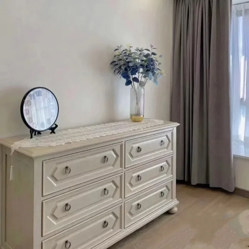 nine chest cabinet bedroom storage storage cabinet French romantic living room entrance cabinet sofa side cabinet furniture