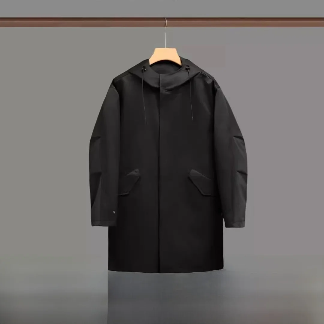 

Men's Outdoor Mid-Length down Jaet 90% White Du down Waterproof Windproof Winter Coat Regular Fit Long Sve Zipper Closure