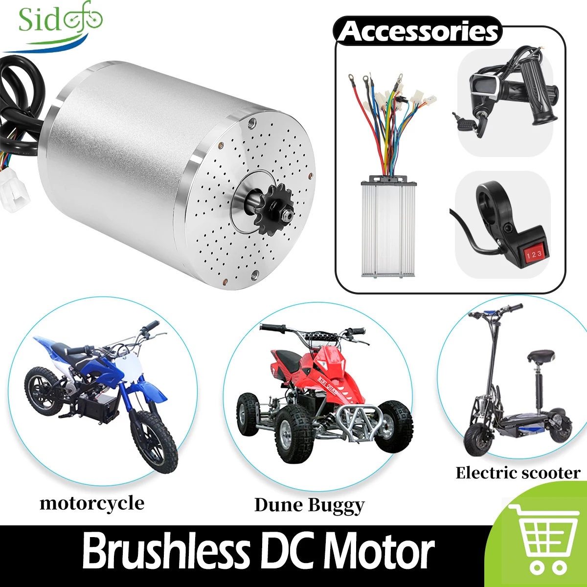 2000W Motor Kit 1500W Electric Scooter Brushless Motor for Electric Bike Motorcycle E-Scooter Conversion Kits Accesorio Patinete